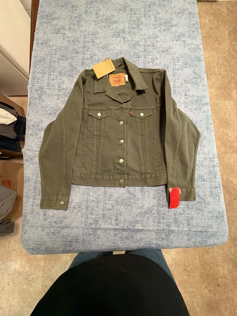Levi Strauss & Co. 77715-0542 Olive Green Denim Jacket with Tags